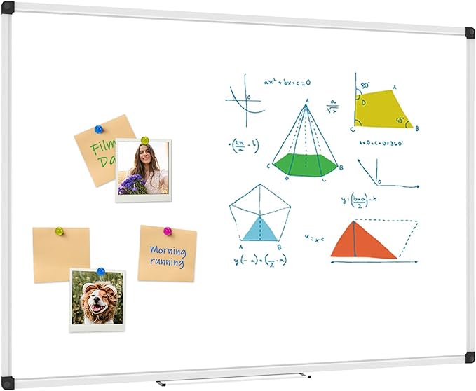 XBoard Extra Large Magnetic Whiteboard 72 x 40 Inch, Giant Dry Erase White Board for Wall with Marker Tray 6' x 3' | Big Aluminum Frame Message Presentation Board