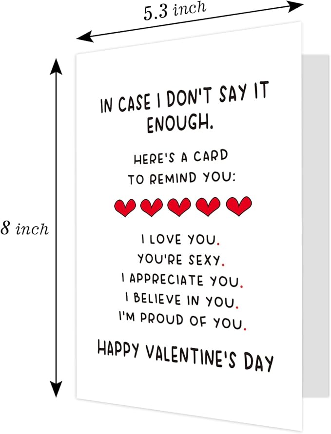 Ogeby Funny Valentine’s Day Card Gifts for Boyfriend Girlfriend, Cute Valentines Day Card for Husband Wife, Romantic Valentines Day Cards Gifts for Women Men, Sweet I Love You Card