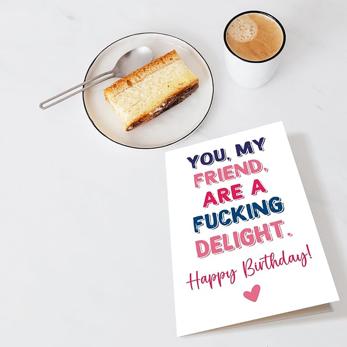 Chenive Funny Birthday Card for Friend, Friend Birthday Card for Men Women, Happy Birthday Card for BFF Bestie Sister Brother, Birthday Card for Classmate Coworker