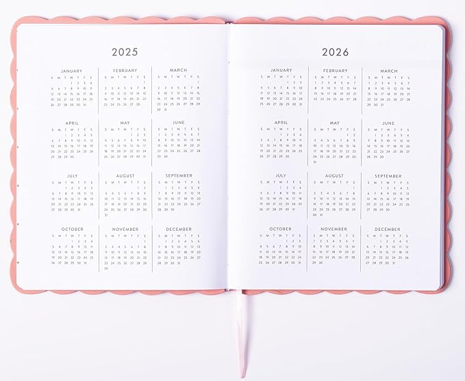 Eccolo 2025 Large Agenda Planner, 12 Month, Yearly, Monthly & Weekly Pages, Habit & Gratitude Tracker (Hardcover - 8 x 10")