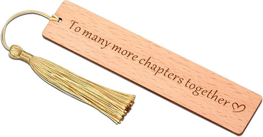 Wedding Wooden Bookmark Gifts for Women Men 5th Anniversary Valentines Day Bookmark Gifts for Him Her Wife Husband Birthday Gifts for Best Friend Bride Groom Women Book Marks for Booklover