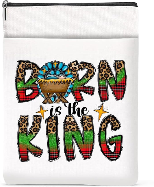 Inspirational Western Faith Christian Gifts Book Sleeve Book Cover Religious Cowgirl Accessories for Women Teacher BFF Friendship Christmas Birthday Book Lovers Gifts Book Protector with Zipper