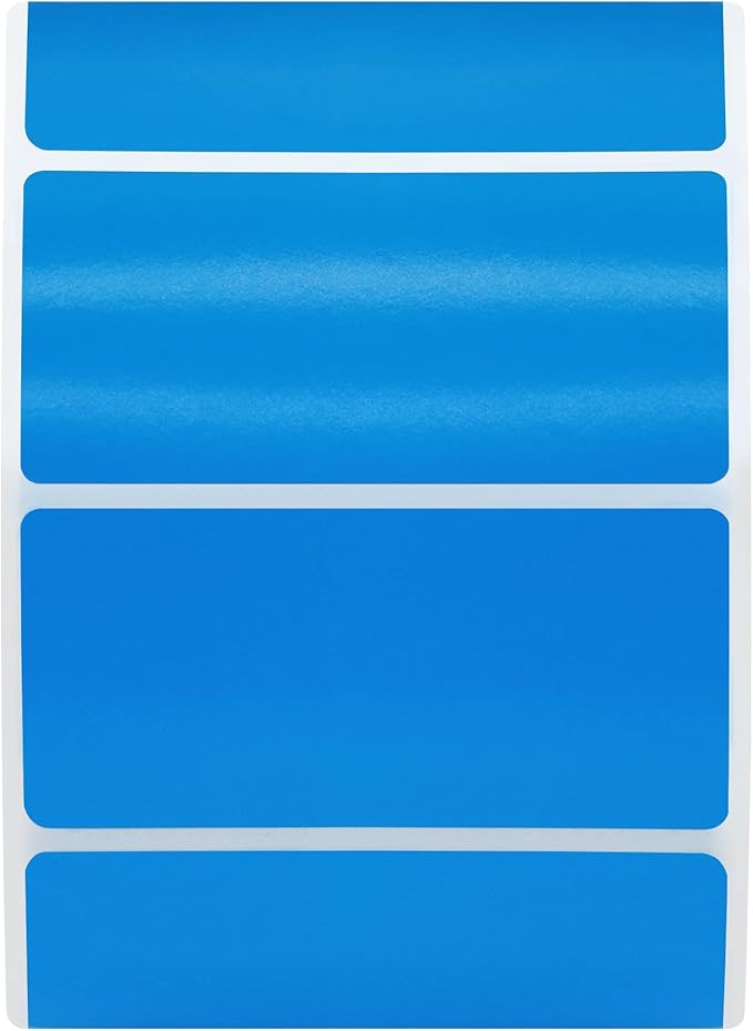 Hybsk 2x1 inch Color Direct Thermal Labels for Shipping, Barcodes, Address, Compatible with Rollo Label Printer & Zebra Desktop Printers,(2"x1",Blue)