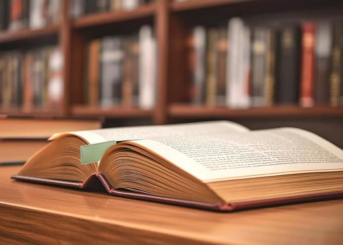 Bible Ribbon Bookmark Artificial Leather Multiple Page Marker with 5 Color Ribbons for Book Lover Reader Teacher Student Christmas Gift (Mint Green)