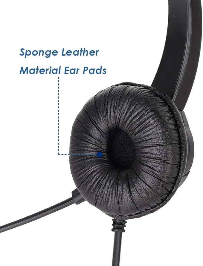 VoiceJoy Office Headset with RJ9 Plug for Cisco IP Phones 7940 7960 7970 6921 Series 8811,8841,8851,8861,8941,8945,8961,9951,9971 etc