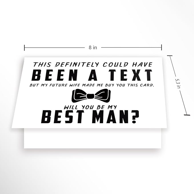 YiKaLus Funny Will You Be My Best Man Card, Best Man Proposal Card, Wedding Invitation Card for Groomsman, Card for Groomsman