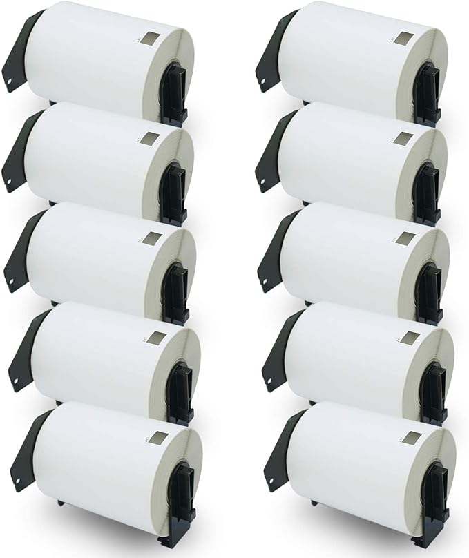 BETCKEY - Compatible Shipping Labels Replacement for Brother DK-1241 (4 in x 6 in), Use with Brother QL Label Printers [10 Rolls/2000 Labels]