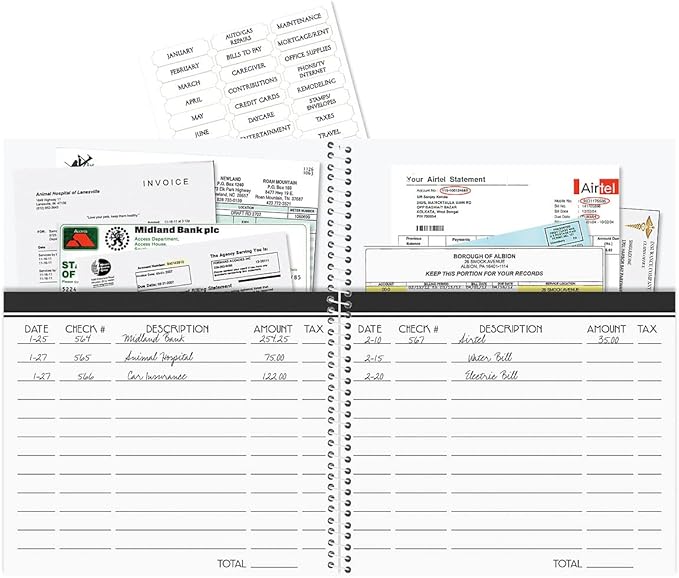 Hydrangea, by © Susan Winget, Bill Paying Organizer Book - Personal Account book, 9" by 12 inch, Spiral-Bound, 14 Pockets, 32 Label Stickers, Bill Tracking