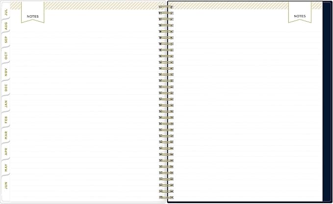 Blue Sky Day Designer for 2023-2024 Academic Year Weekly and Monthly Planner, 8.5' x 11', Flexible Cover, Wirebound, Peyton Navy (107924-A24)