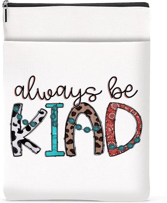 Inspirational Western Faith Christian Gifts Book Sleeve Book Cover Religious Cowgirl Accessories for Women Mom Female Friendship Christmas Birthday Book Lovers Gifts Book Protector with Zipper