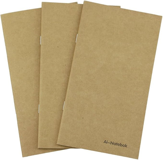 Dot Grid Notebook/Journal Inserts - Refill for Travelers Notebook by ai-natebok - 7.4 X 4 Inch - Set of 3-240 Pages