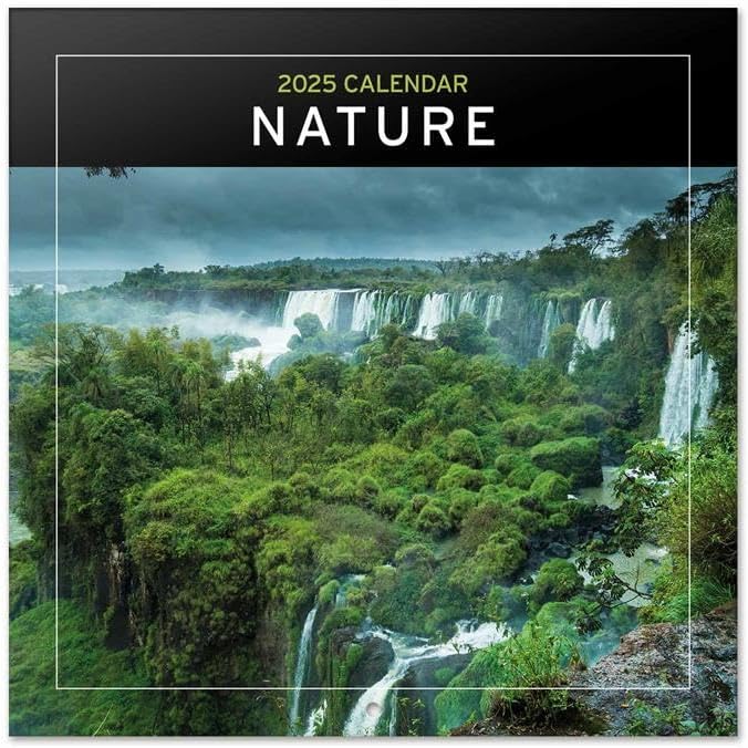 Nature Wall Calendar 2025 12" x 12" FSC® Plastic Free - Starts Week On Sunday | Square Wall Calendar | Family Planner Calendar 2025 | Nature Calendar 2025