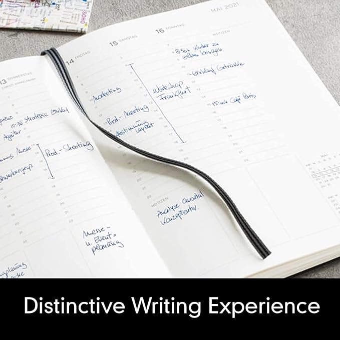 LEUCHTTURM1917 - Drehgriffel Writing Pen (Black) - Ballpoint Pen with Royal Blue Ink Included