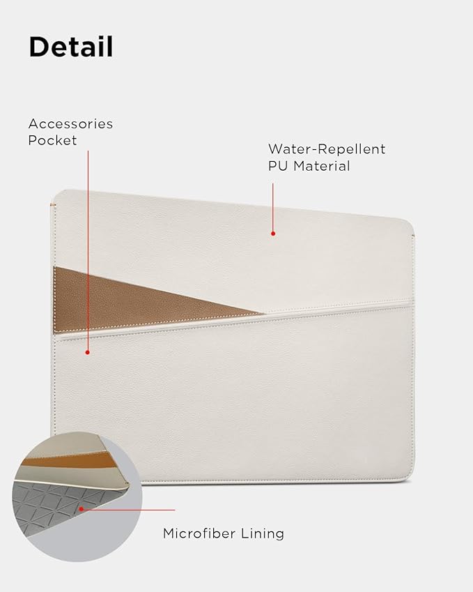 Lenovo 13/14-inch Laptop Sleeve (S200) - Ultra Thin Form-Fitting Case Compatible with MacBook Air, iPad & More – Lightweight Folder Sleeve with Accessories Pocket