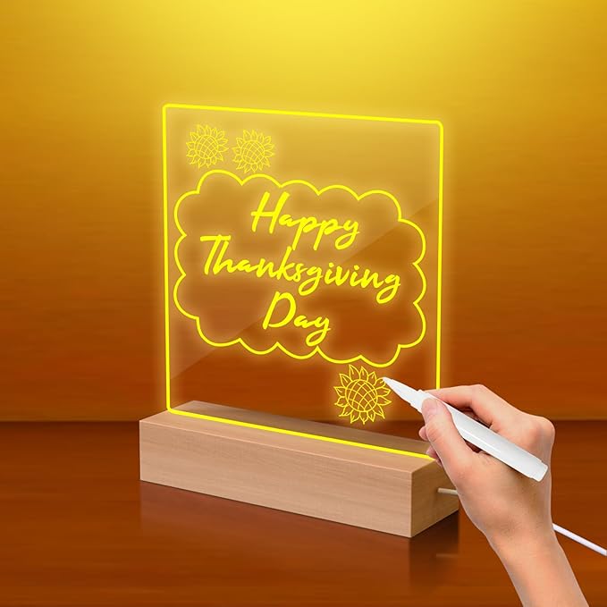 Gifts for Women Men Girls-Personalized DIY Night Light Message Board with Erasable Pen,Room/Home/Office Décor,Best Gift for Mother's Day/Father'sday/Birthday/Wedding/Anniversary