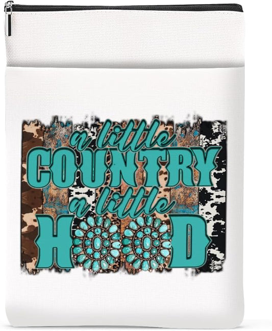 Inspirational Western Faith Christian Gifts Book Sleeve Book Cover Religious Cowgirl Accessories for Women Doctor BFF Friendship Christmas Birthday Book Lovers Gifts Book Protector with Zipper