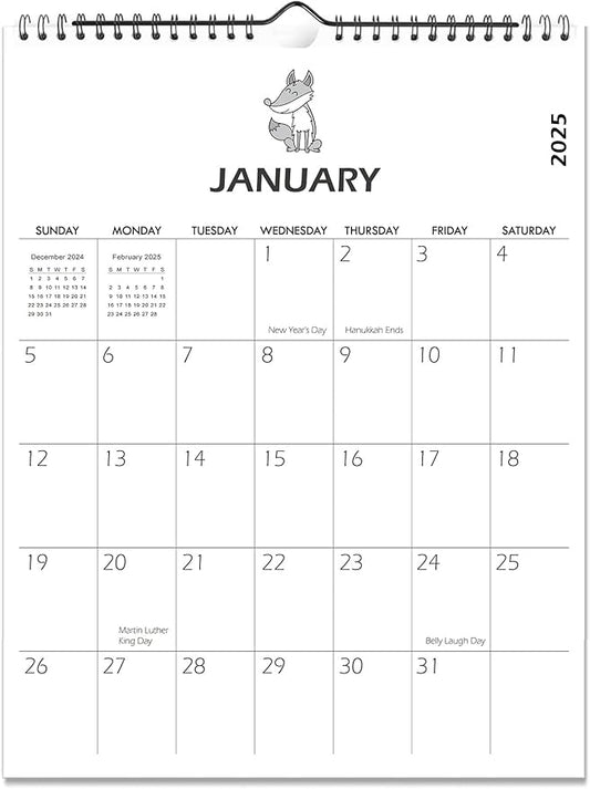 2025 Wall Calendar - Vertical Wall Calendar 2025, January 2025 - June 2026, Medium Calendar(11.5'' x 14.5''), Simple Calendar 2025 for Office, School, Home