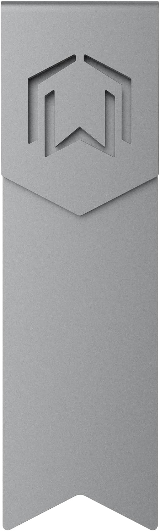 CZUR Metal Bookmark, Stylish Bookmarks, Teacher Valentine Gift, Unique Gift for Women, Men, Readers, Light&Durable Reward Bookmark with ANODIZING Technology, SuperGrip U-Shape Design-Dark Gray