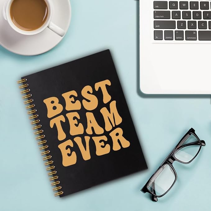 Best Team Ever 160 Blank Pages Spiral Notebook, Team Notebooks for Employees, Teamwork Gifts for Staff Coworkers, Employee Appreciation Gifts, Team Member Gifts for Colleagues