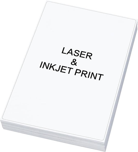 L LIKED 100 Shipping Labels - 4"x 6", Single Sheet, Printable Labels for Laser & Inkjet Printers, Self Adhesive Address Mailing Postage Labels Stickers (100 Sheets)