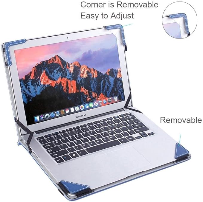 Laptop Case Cover Compatible with Dell Inspiron 14 5402 5405 5408 5409 5410 5490 5498 5401 14 inch Notebook Sleeve PU Leather Stand Hard Protective Skin