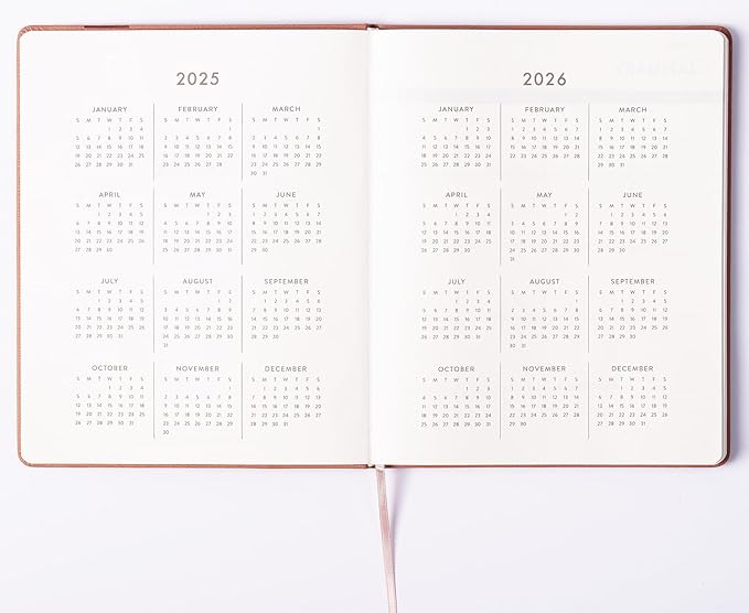 Eccolo 2025 Large Agenda Planner, 12 Month, Yearly, Monthly & Weekly Pages, Habit & Gratitude Tracker (Hardcover - 8 x 10")