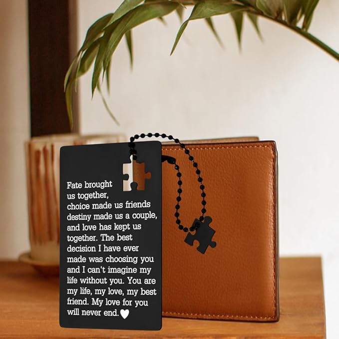 llxxeyopqdxz Husband Gifts: Birthday & Anniversary Cards for Men, Wallet Insert Love Notes