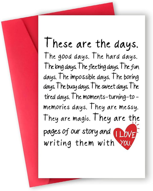 Valentines Day Card for Him Her, Romantic Valentines Day Card for Husband, Valentine's Day Card Gifts for Boyfriend, Anniversary Card Gifts for Men, Birthday Cards for Women, Love Card