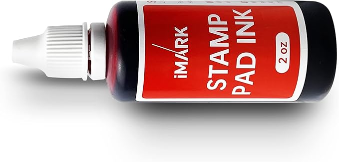 iMARK Premium Refill Ink for Self-Inking Stamps, Daters and Stamp Pads (2 oz, Red)