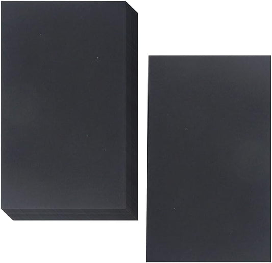 Bercoor 200 Pieces Blank 3 x 5 Inch Index Cards, Heavy Note Cards Study Cards for Office, School Learning, Black