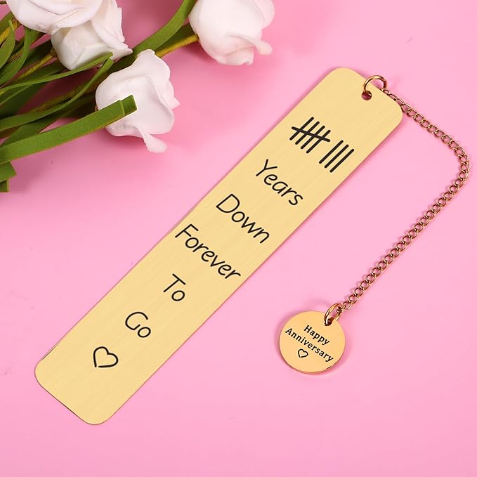 8th Anniversary Bronze Gifts for Him Her, Bronze Anniversary Wedding Gifts for Couple Husband Wife, 8 Year Anniversary Anniversary Bookmark, Bronze Gifts for 8th Gifts for Anniversary