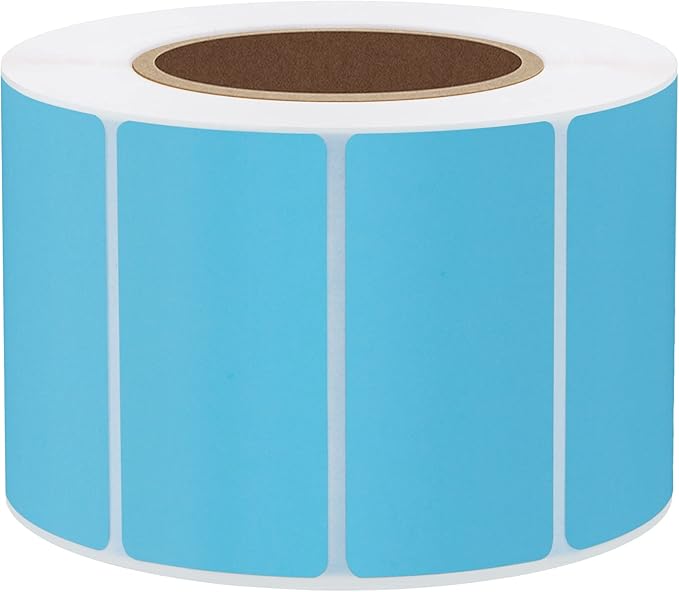 Hybsk 2x1 inch Color Direct Thermal Labels for Shipping, Barcodes, Address, Compatible with Rollo Label Printer & Zebra Desktop Printers,(2"x1",Light Blue)