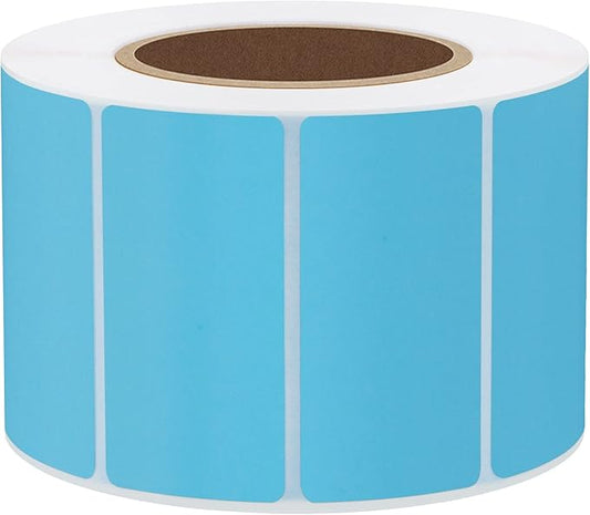 Hybsk 2x1 inch Color Direct Thermal Labels for Shipping, Barcodes, Address, Compatible with Rollo Label Printer & Zebra Desktop Printers,(2"x1",Light Blue)