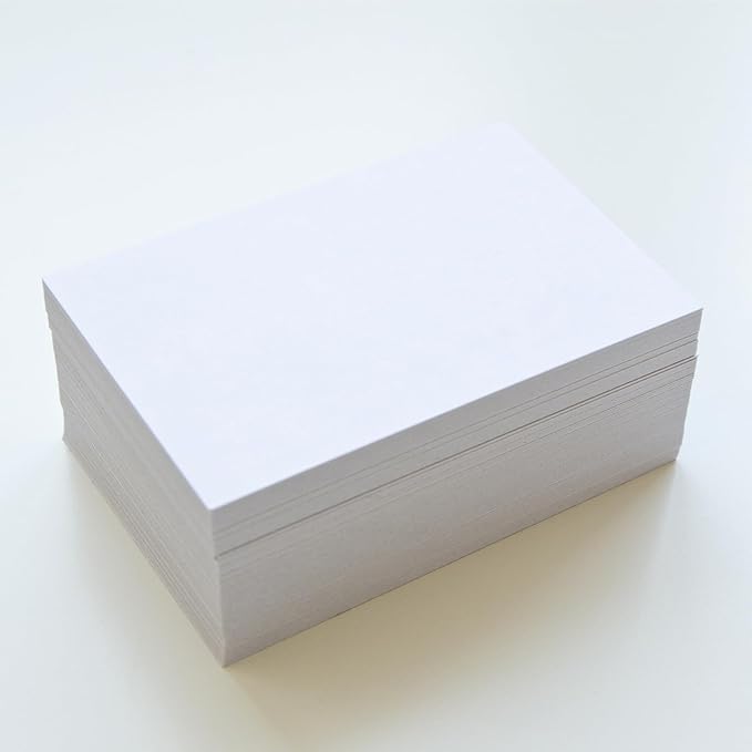 100 Sheets White Cardstock Thick Paper - Blank Heavy Weight 350gsm Cover Card Stock for Invitations,Stationery Printing,Scrapbooking,Crafts,DIY Cards, Paper Crafting (5.5x8.5 Inches)