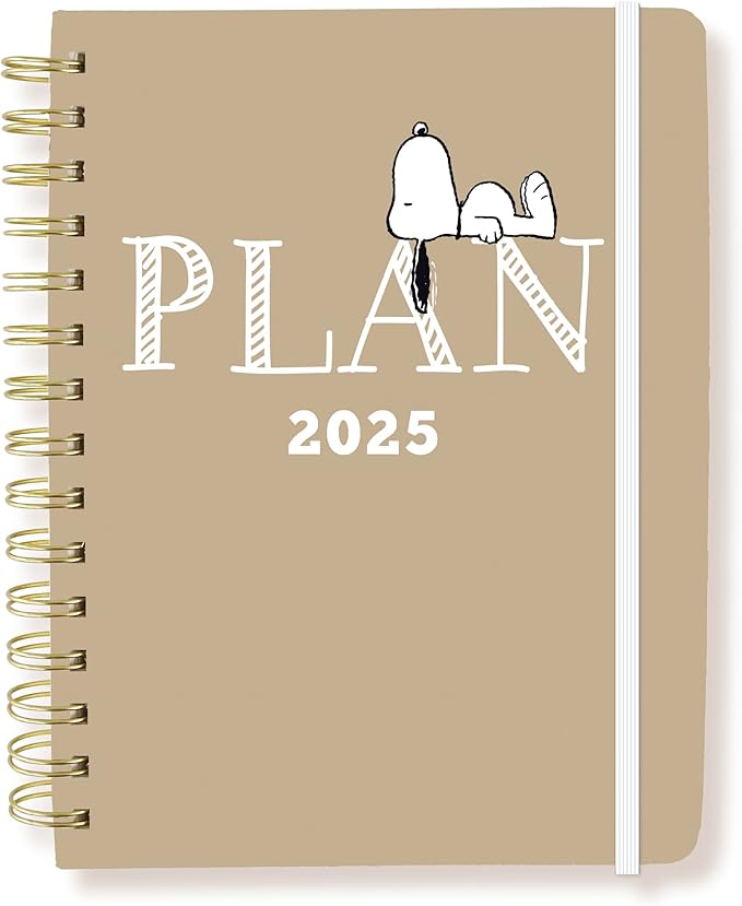 18 Month Hardbound Spiral Planner by Graphique, Jul. 2024 – Dec. 2025 Calendar, Weekly and Monthly Spreads, Page Tabs, Reminder Stickers, 6” x 8”