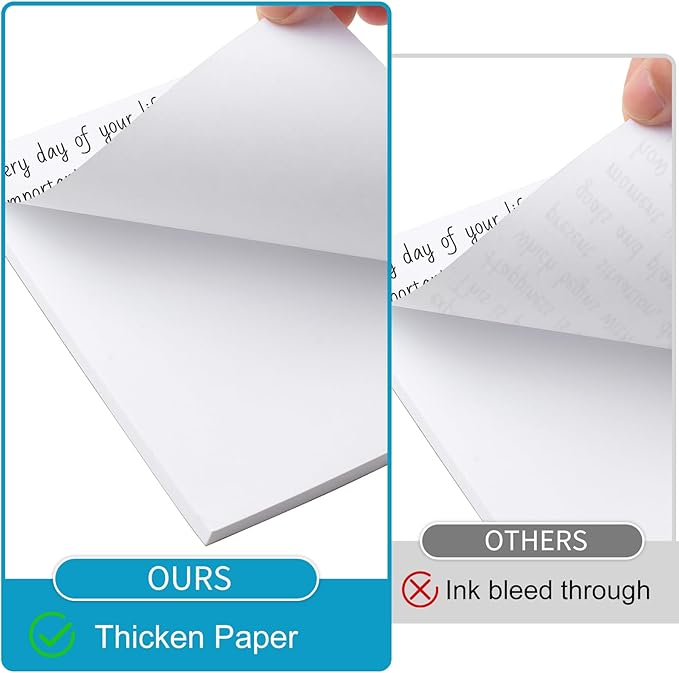 Joyberg Notepads 4x6, 6 Blank Note Pads 4x6, 50 Sheets Each, Blank Notepad for Home, Office, and School for Writing Notes, Shopping Lists, and to-do Lists in Everyday Life