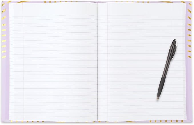 Five Star Composition Notebook, College Ruled, 9-3/4" x 7-1/2", 80 Sheets, Hardcover, Metallic Gold Arches (850111F-AMZ)