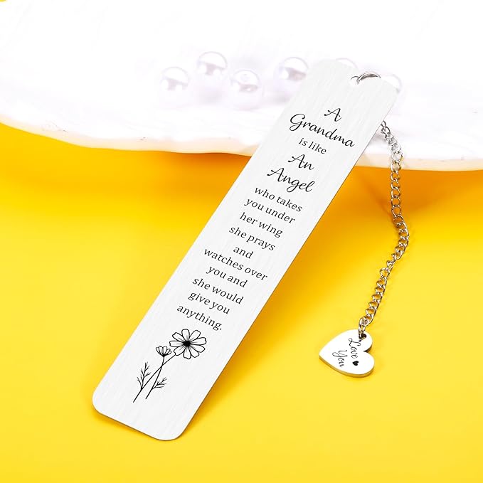 Mother's Day Gift for Grandma Bookmark Gift for Grandmother from Grandaughter Grandson Birthday Gifts for Grandma Nana Grammy Grandmother Gift from Teens Kid Christmas Valentines Gifts Ideas