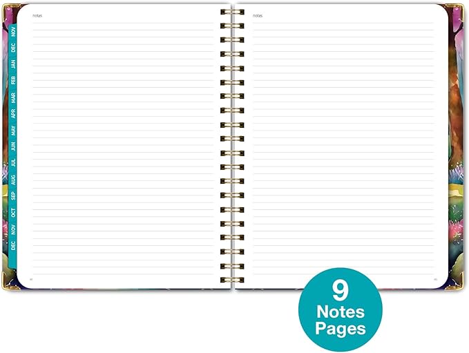 HARDCOVER 2025 Planner, 8.5"x11": 14 Months (November 2024 - December 2025), Daily Weekly Monthly Planner, Yearly Agenda, Bookmark, Pocket Folder and Sticky Note Set (Rainbow Trail)