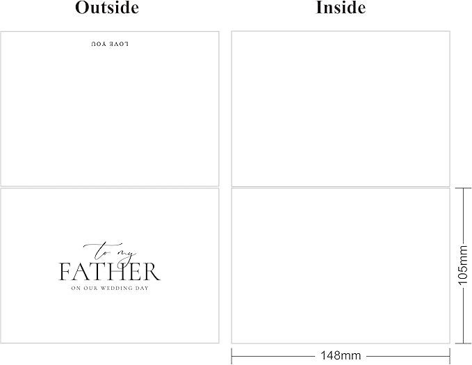 LADY&HOME To My Father on Wedding Day Card