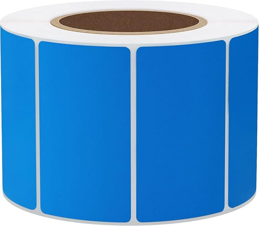 Hybsk 2.25x1.25 inch Color Direct Thermal Labels for Shipping, Barcodes, Address, Compatible with Rollo Label Printer & Zebra Desktop Printers(2.25"x1.25",Blue)