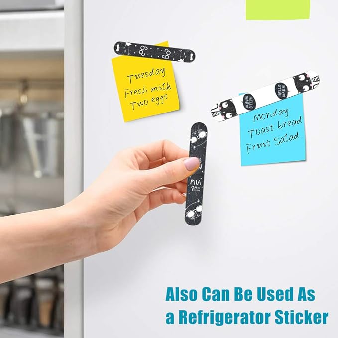 30 Pieces Cute Magnetic Bookmarks Bulk for Women/Men, Dual Sided Rainbow Film Laminated Page Clips, Plain Magnet Page Markers, Cool Paper Bookmarks for Kids Students Reading Giveaways (Cat)