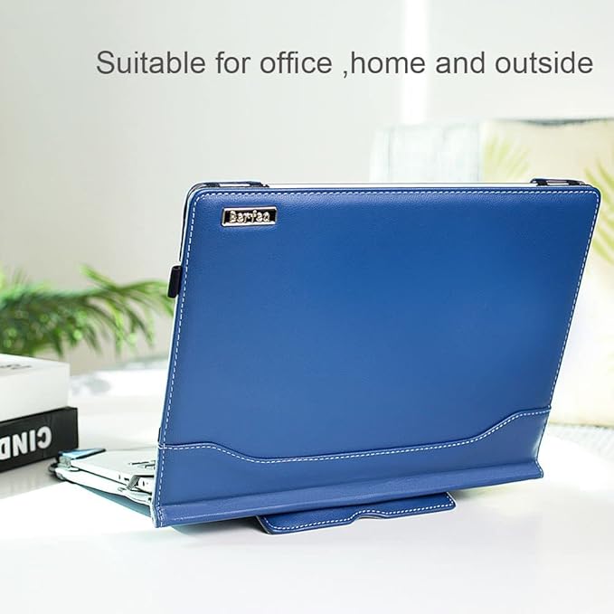 Laptop Case Cover Compatible with Dell Inspiron 13 7391 7306 2-in-1 Plus Laptop Element Black Notebook Sleeve PU Leather Stand Hard Protective Skin(not Suitable for Platinum Silver)