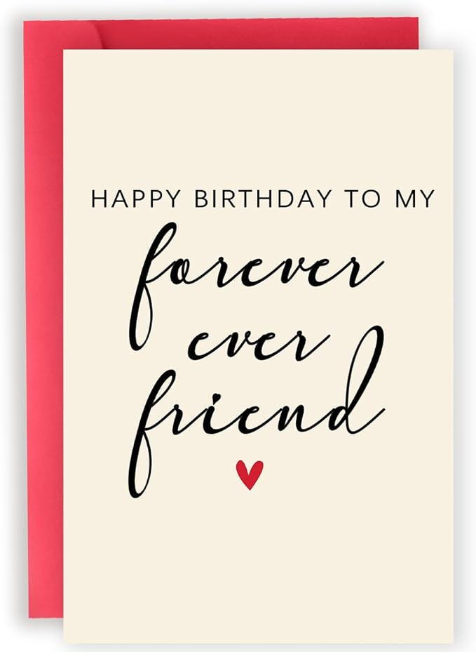 Funny Birthday Cards for Women Female, Best Friend Birthday Gifts for Her, Bday Gifts for BFF Sister Bestie-To My Forever Friend