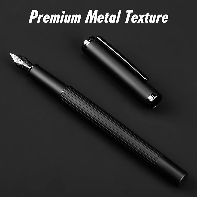 JINHAO Fountain Pen Fine Nib, Includes Ink Cartridges & Converter, Perfect Weight, Optimal Flow, No Skips
