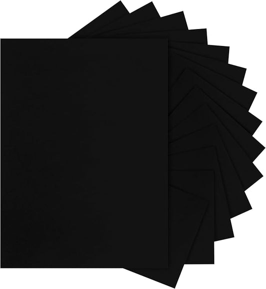 120 Sheets Black Cardstock 8.5 x 11 Printer Paper, 92lb Heavyweight Black Card Stock for DIY Cards, Thank You Cards, School Crafting, Wedding, Invitations