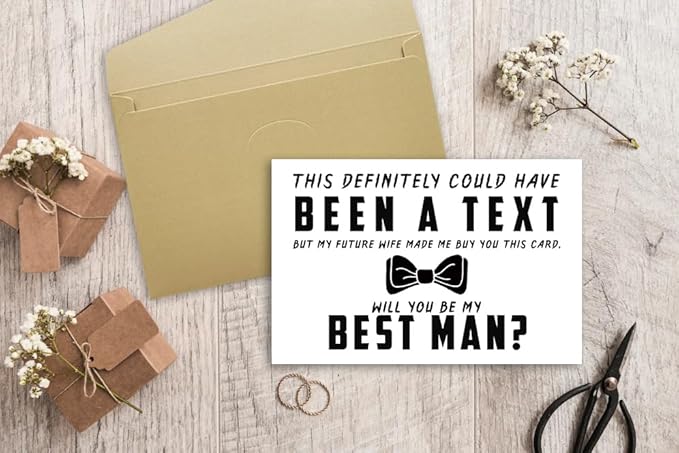 YiKaLus Funny Will You Be My Best Man Card, Best Man Proposal Card, Wedding Invitation Card for Groomsman, Card for Groomsman