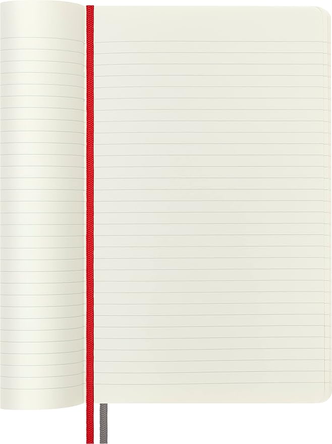 Moleskine Classic Expanded Notebook, Soft Cover, Large (5" x 8.25") Ruled/Lined, Red, 400 Pages
