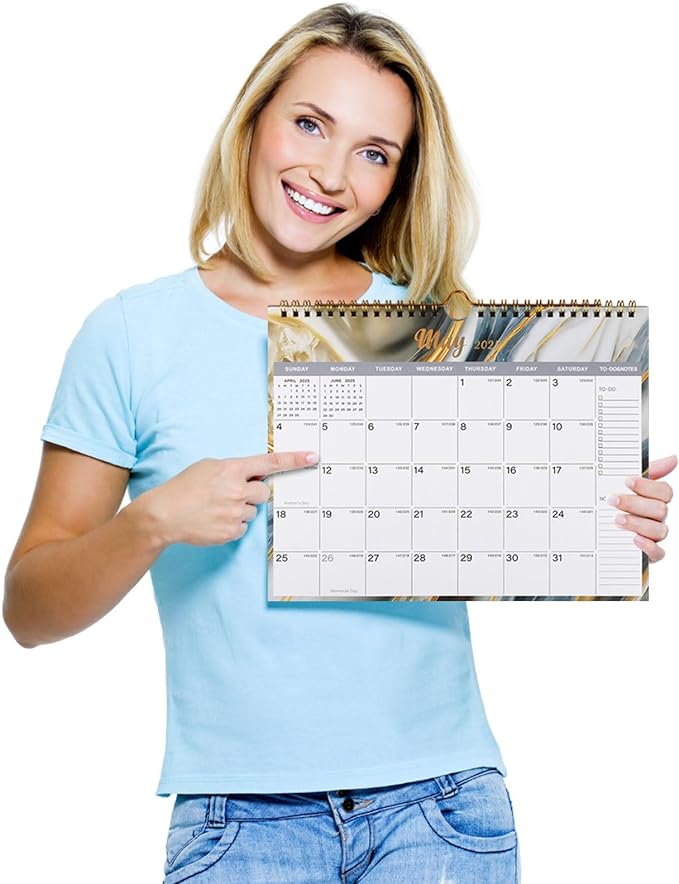 Lbylyhxc 2024-2025 Calendar - Includes July 2024 to December 2025-18 Monthly Wall Calendar 2024-2025, 11 x 8.5 Inches.Thick Paper with Julian Dates and Block for New Year and Christmas Presents (2024-2025 wall calendar veins)