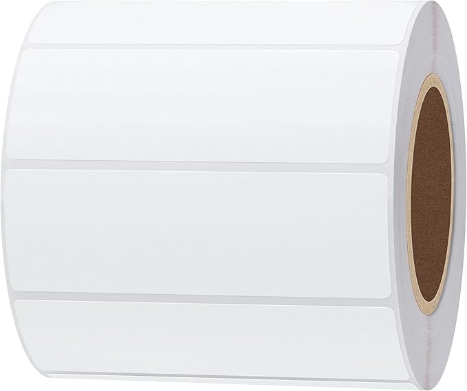 Hybsk 3x1 inch Direct Thermal Labels for Barcodes, Address, Compatible with Rollo Label Printer & Zebra Desktop Printers (3"x1",2 Rolls White)